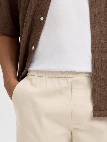 SELECTED Regular Trousers 'SLHHarvey' in Beige
