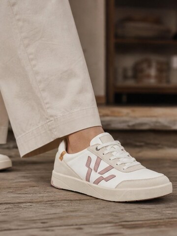 SAOLA Lace-up shoe 'Cali W White Rose' in Pink