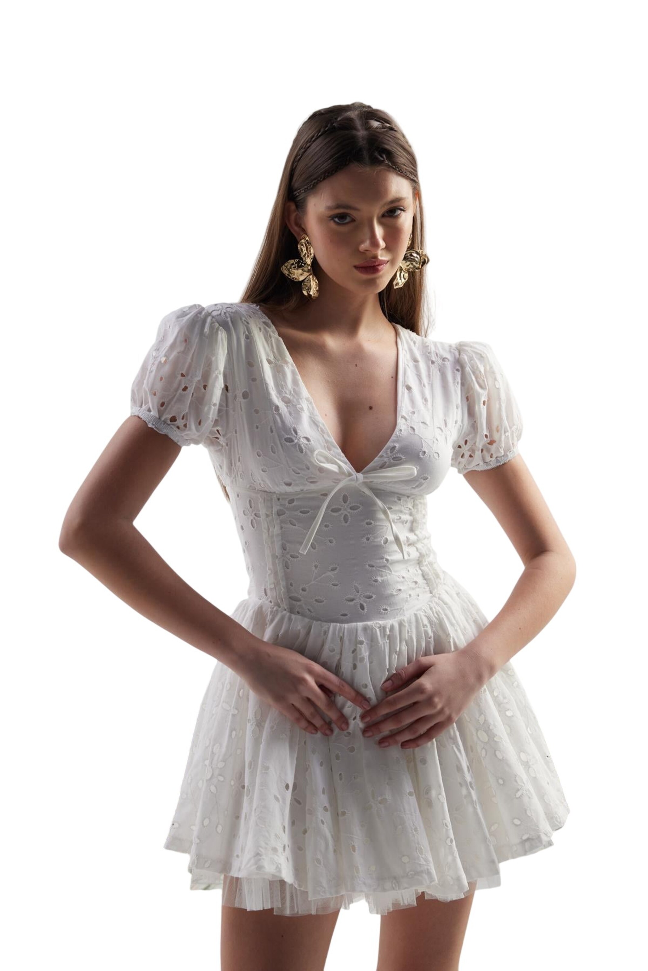 HOLLY LOLLY Kleid in Weiß