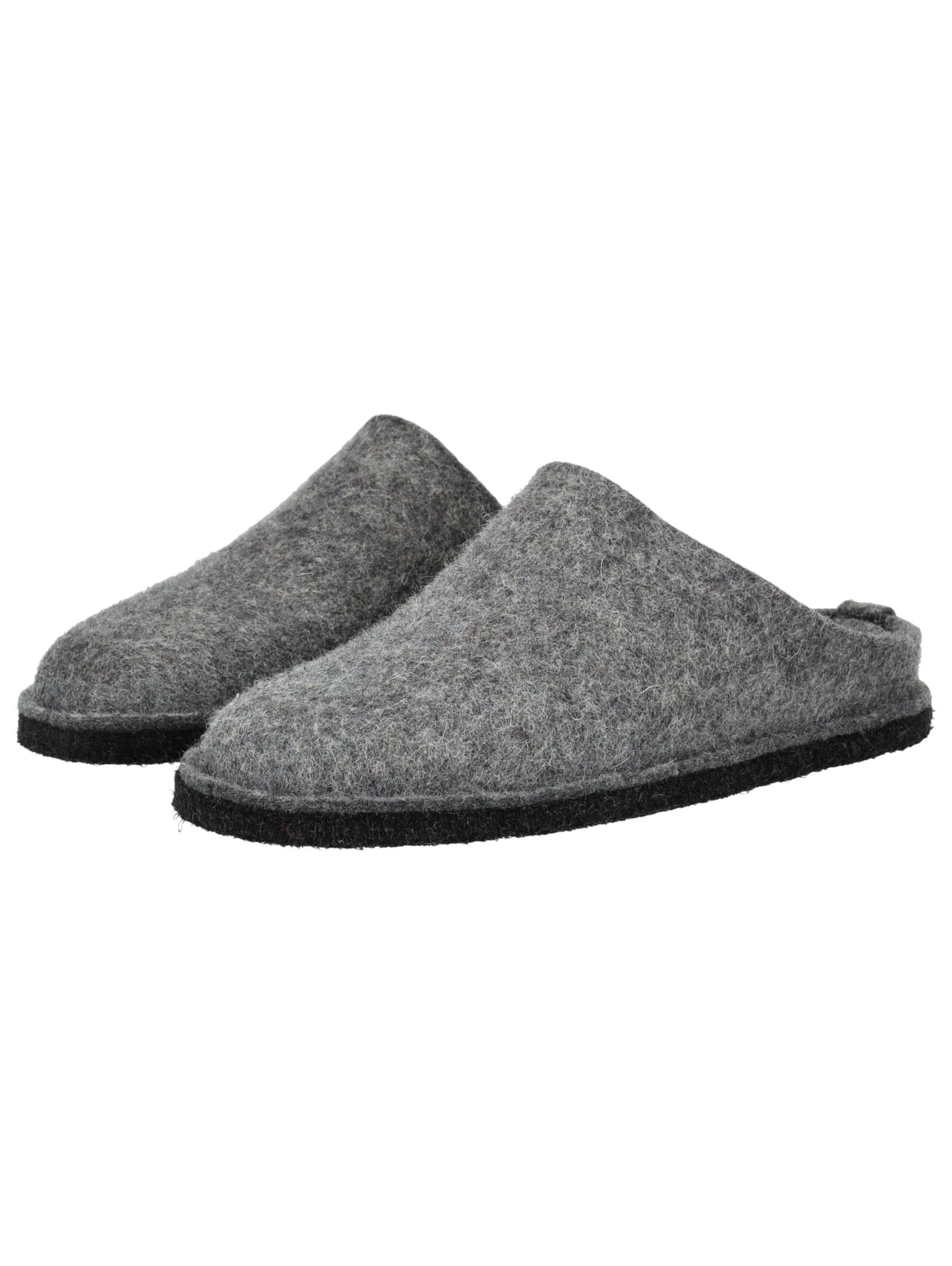 HAFLINGER Slippers 'Flair Soft' in Grey: front