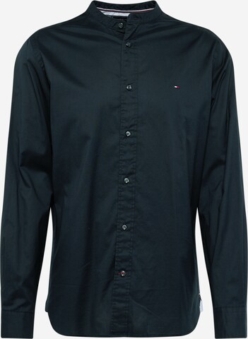 TOMMY HILFIGER Button Up Shirt in Black: front