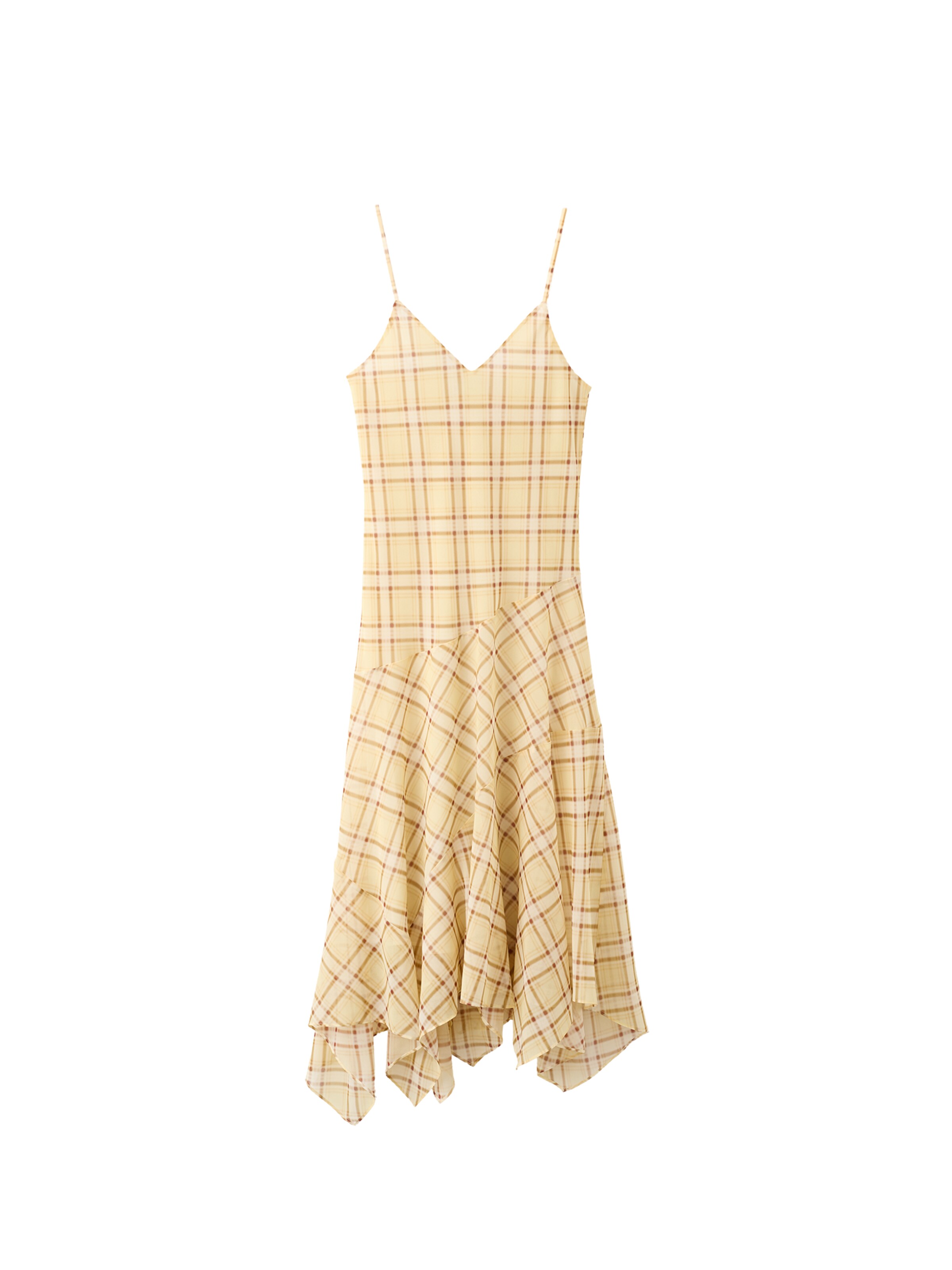 MANGO Kleid 'GLASGOW' in 34 in hellbraun / pastellgelb / hellgelb / burgunder, Produktansicht