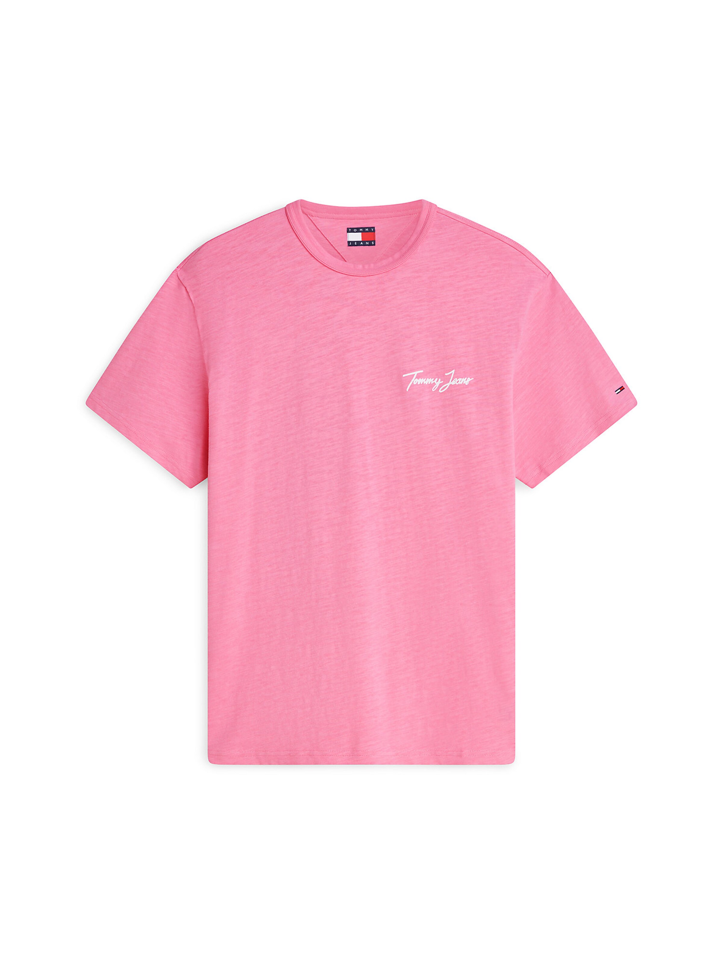 T-Shirt Tommy Jeans en rose : devant