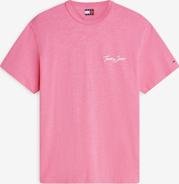 T-Shirt Tommy Jeans en rose : devant