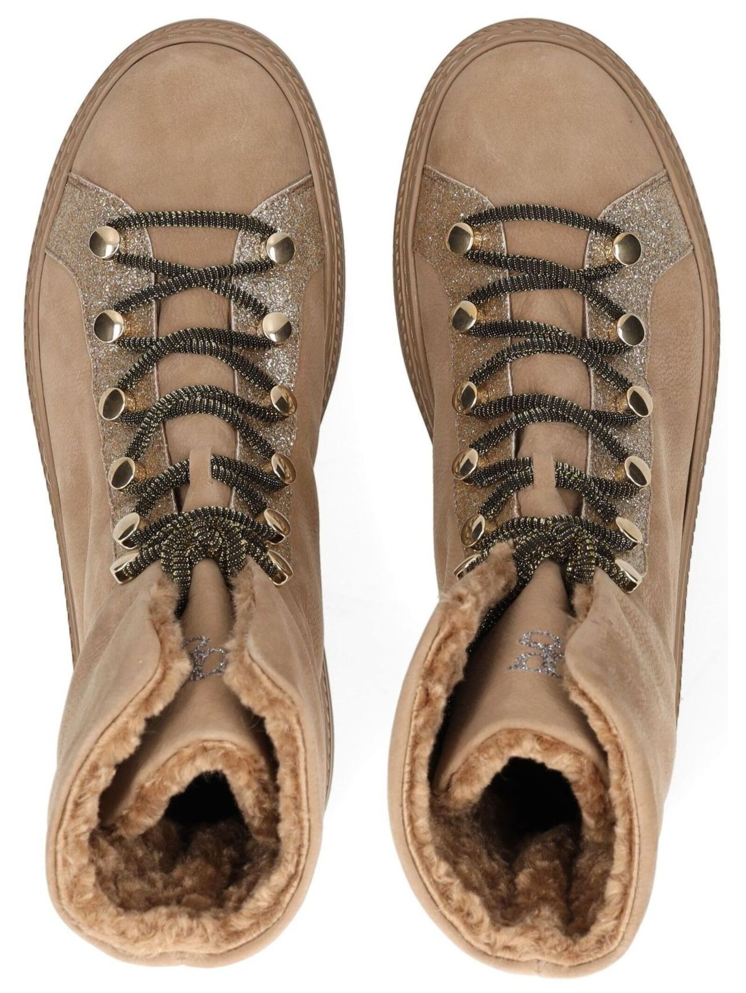 Paul Green Schnürstiefelette in Beige