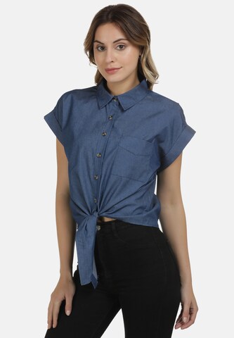 DreiMaster Vintage Blouse in Blauw: voorkant