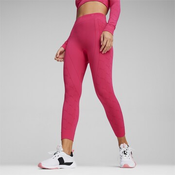 Skinny Pantalon de sport PUMA en rose : devant