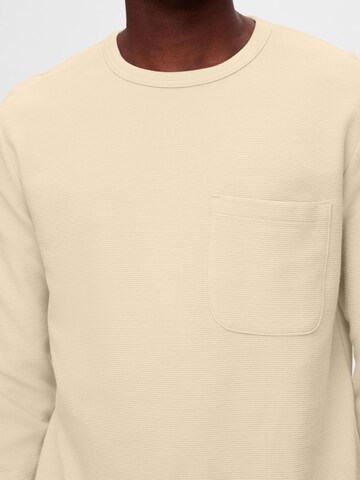 T-Shirt 'Colin' SELECTED HOMME en beige