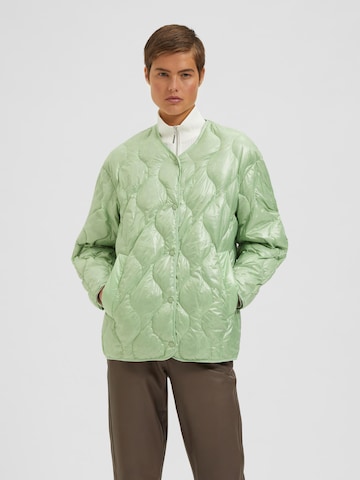 Veste mi-saison 'Maya' SELECTED FEMME en vert : devant