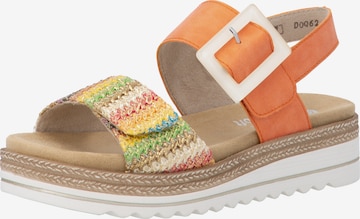 Sandales à lanières REMONTE en orange : devant