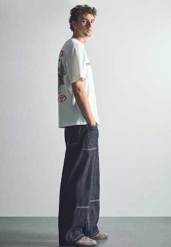 Pull&Bear Wide leg Jeans in Blue