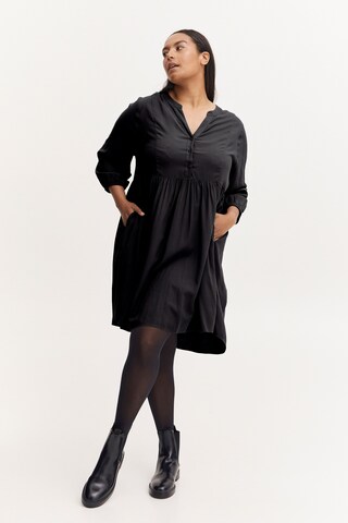Fransa - Vestidos camiseiros 'SOFTY' em preto