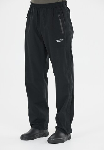 Weather Report Regular Regenhose 'Delton' in Schwarz: Vorderseite