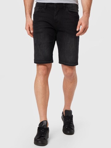 TOM TAILOR DENIM Regular Shorts in Schwarz: predná strana