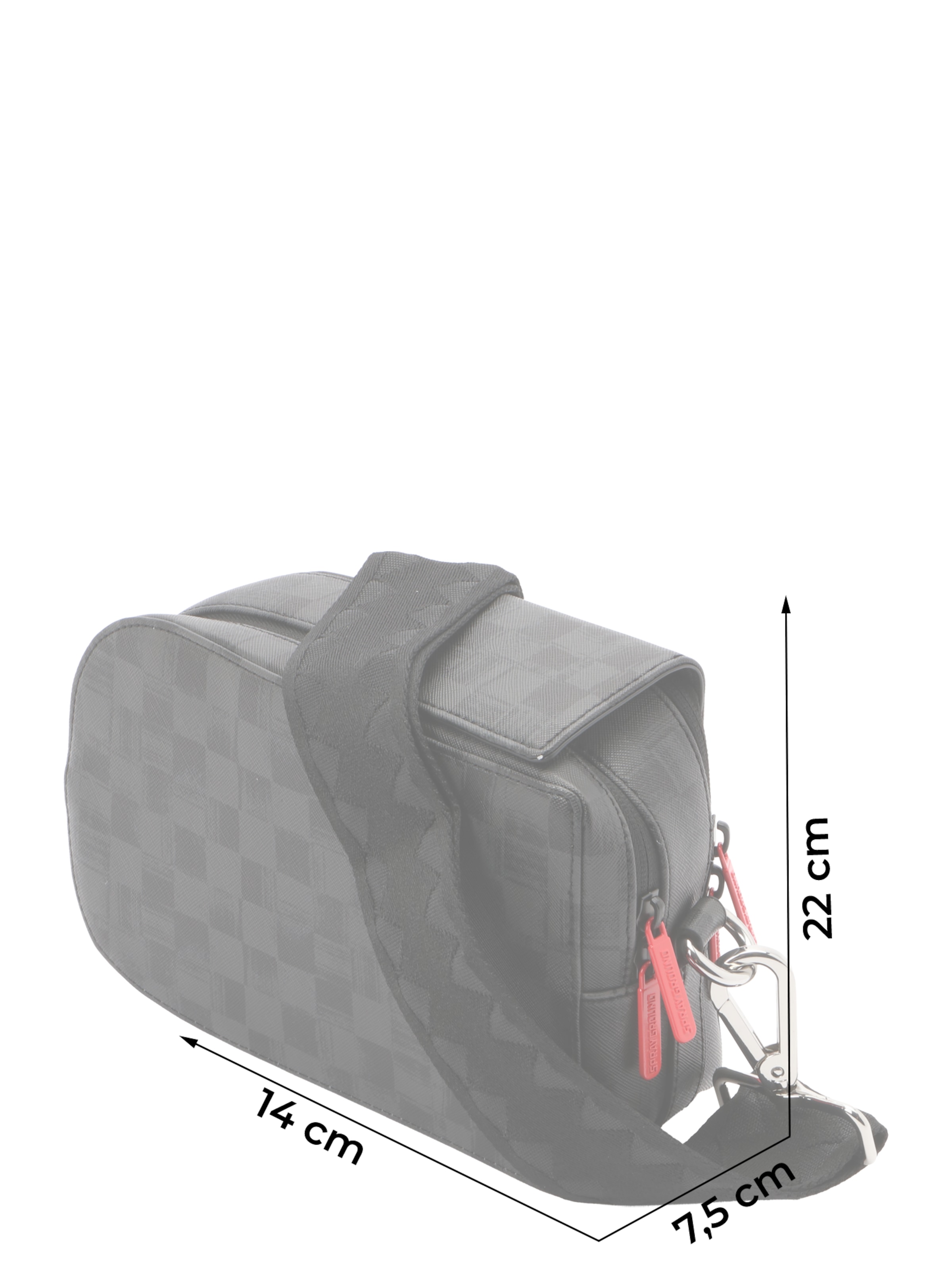 Sprayground Tasche 'Scribble Shark' in Schwarz