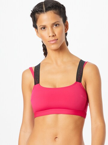 Calvin Klein Swimwear Bustier Bikinitop in Roze: voorkant