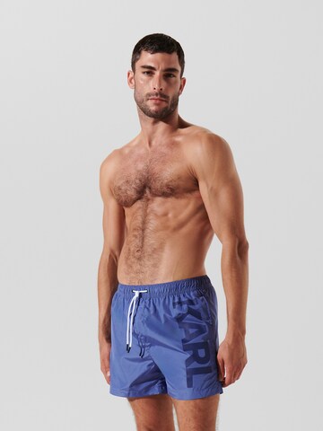 Karl Lagerfeld Badehose in Blau: Vorderseite