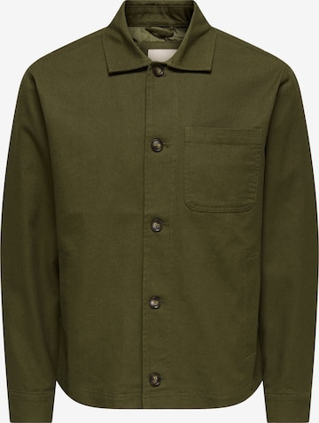 Only & Sons - Camisa 'ONSRONNIE' en verde: frente