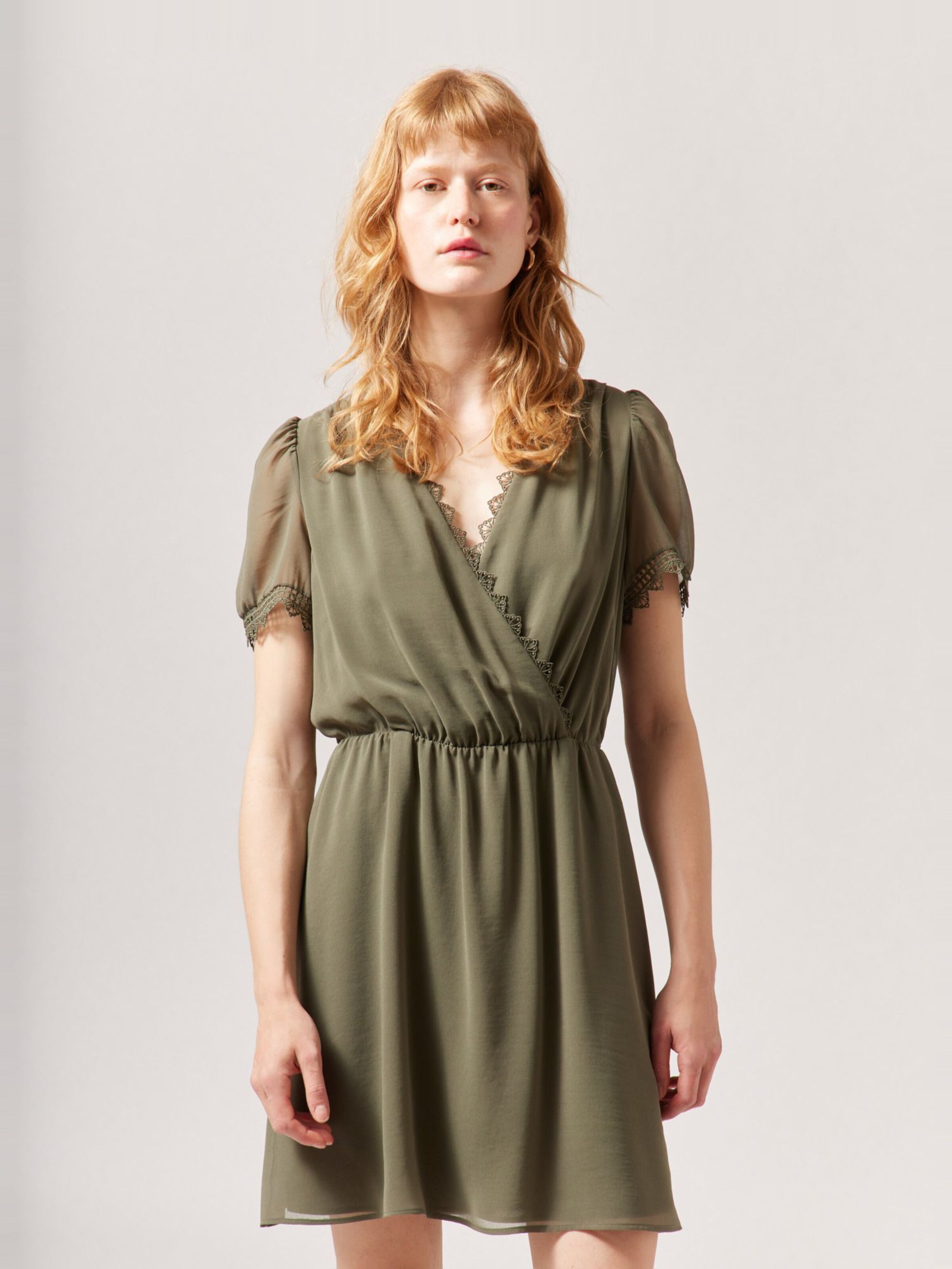 Frauen Kleider NAF NAF Kleid 'Oriana' in Khaki - PP56390 Frauen Kleider NAF NAF Kleid 'Oriana' in Khaki - PP56390