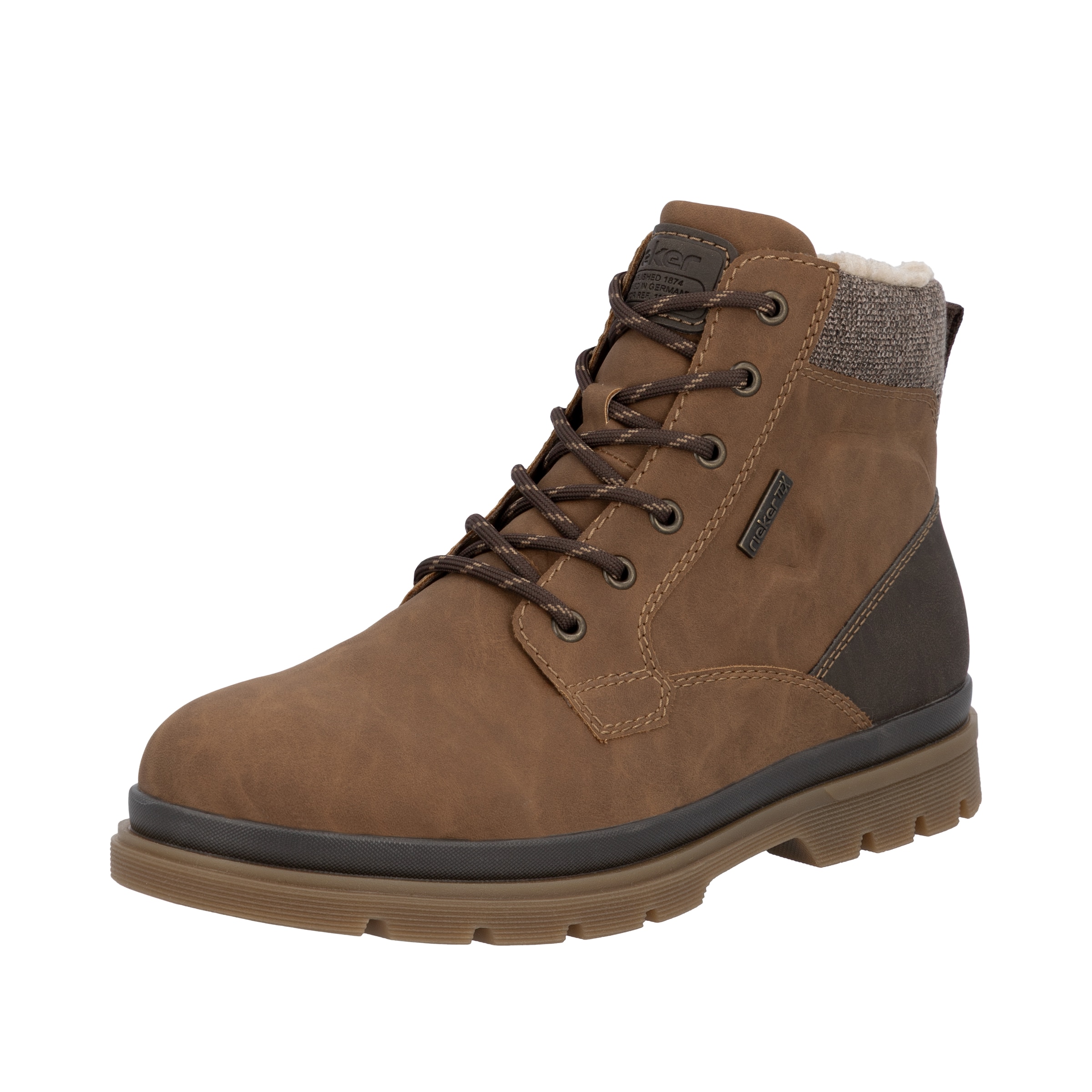 Bottes à lacets 'F7010' Rieker en marron : devant