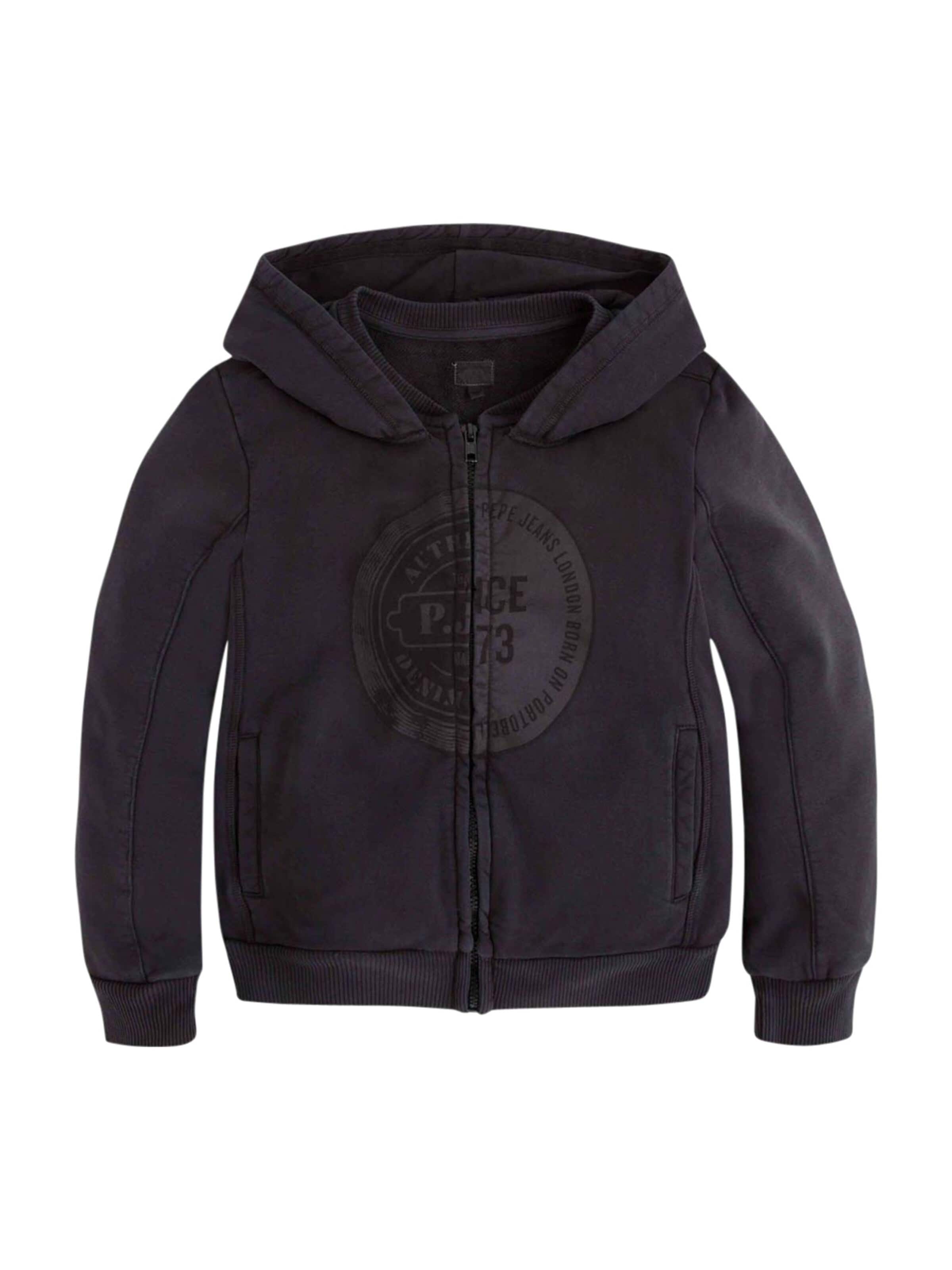 Pepe Jeans Sweatshirt in Zwart: voorkant