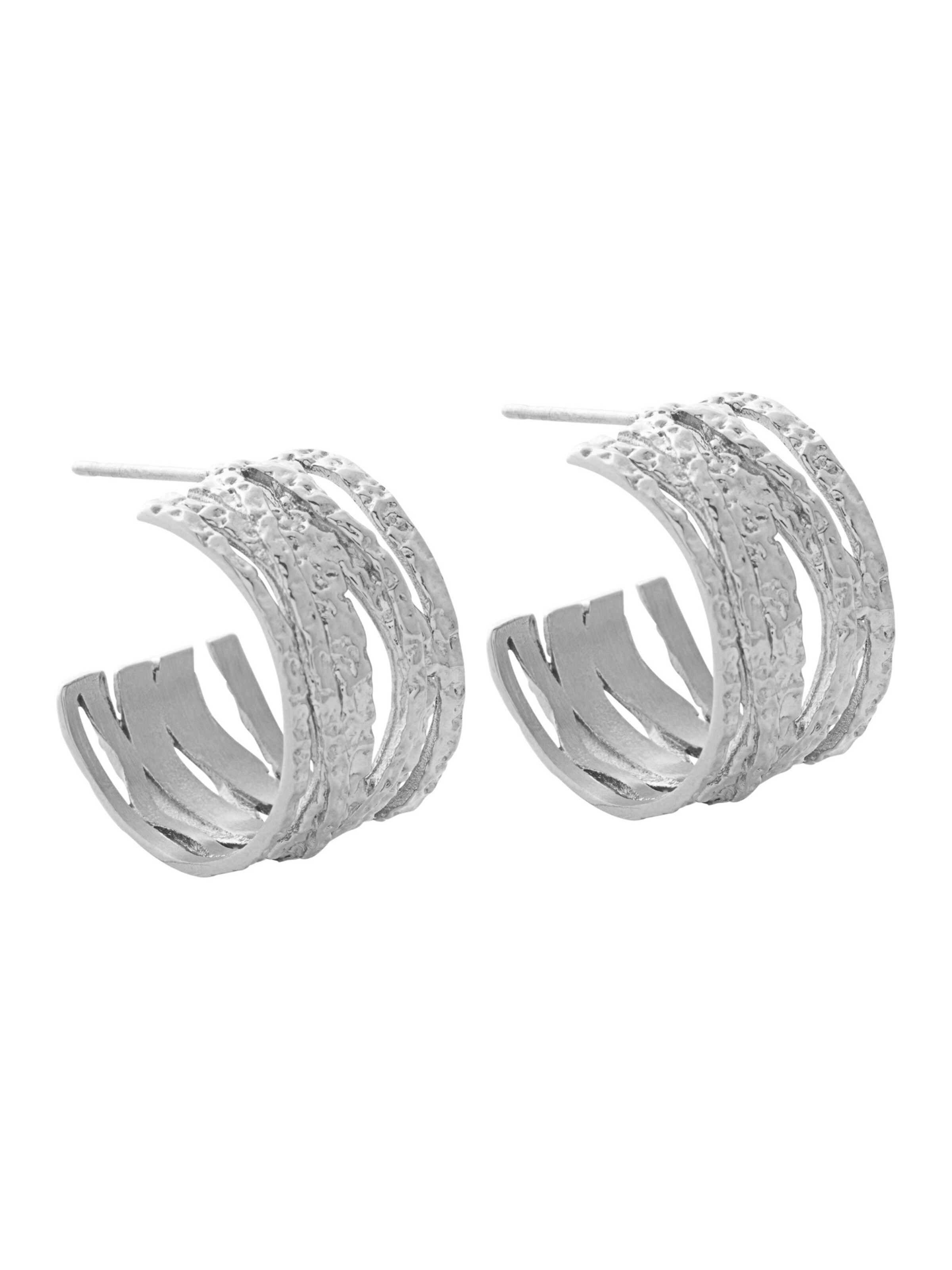 A&C Oslo – Nordic Design Jewellery Earrings 'Shimmer S' in Silver: front