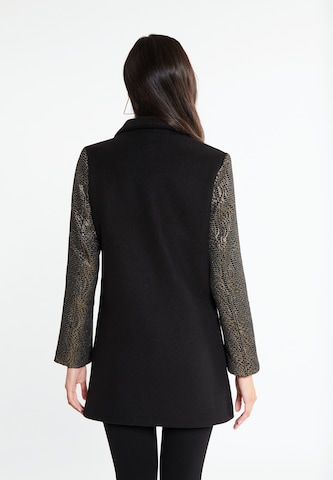 faina - Sobretudo meia-estação em preto