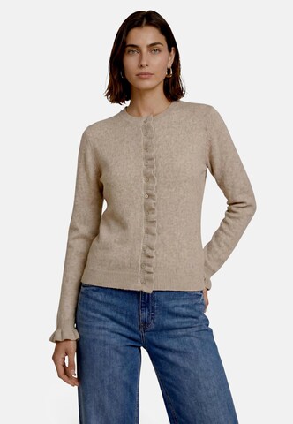 zero Gebreid vest in Beige: voorkant