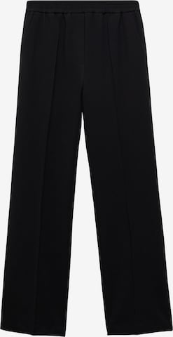 Regular Pantalon à plis 'CHARLI' MANGO en noir : devant