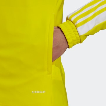 ADIDAS SPORTSWEAR Athletic Zip-Up Hoodie 'Squadra 21' in Yellow