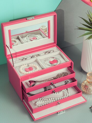 Friedrich23 Jewelry storage 'JOLIE Schmuckkästchen - Kreuznarben Optik' in Pink