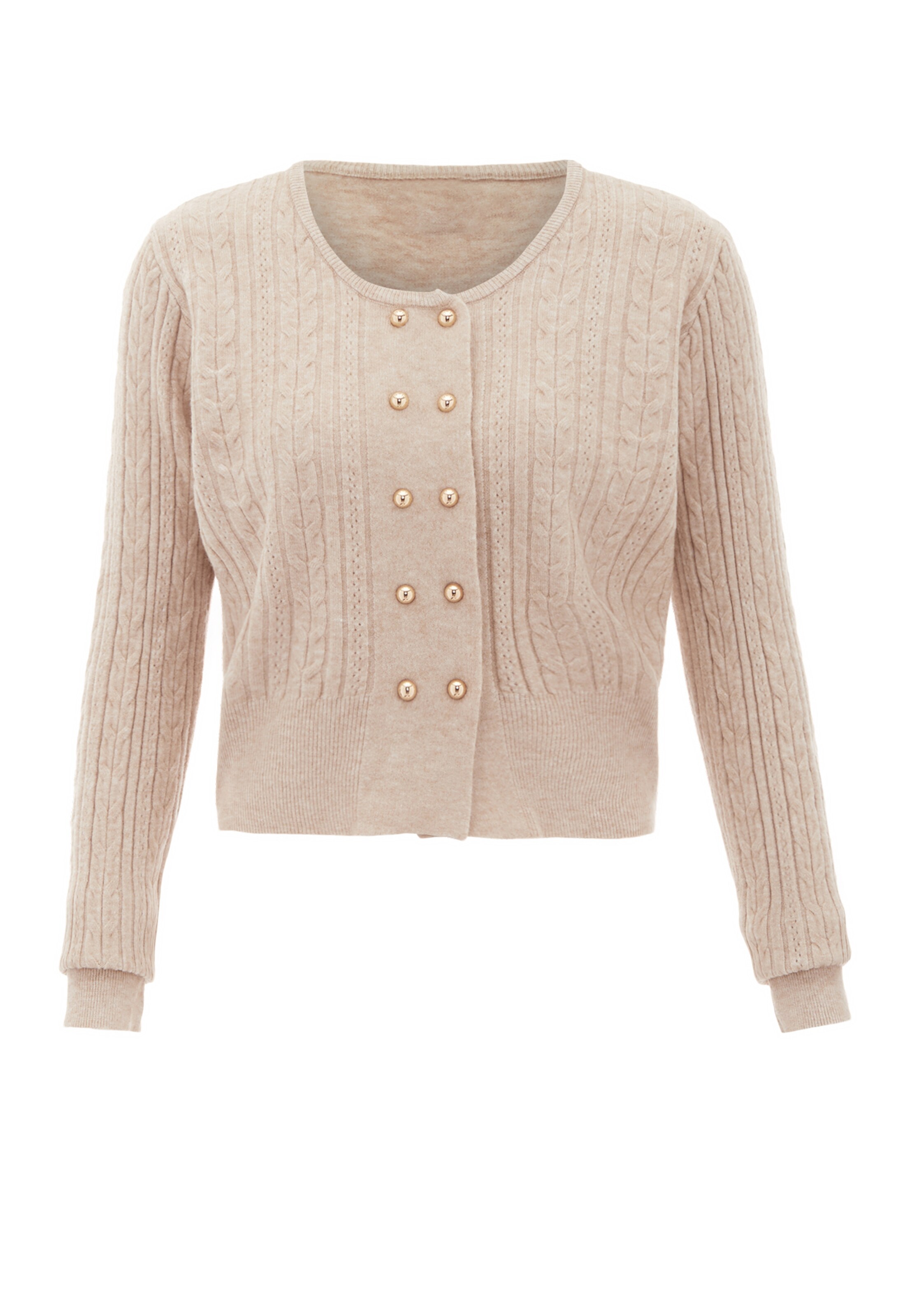 NAEMI Strickjacke in Beige: Vorderseite