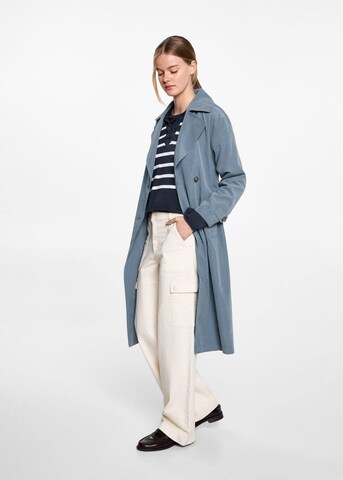 MANGO TEEN Between-Seasons Coat 'Nantes' in Blue: front