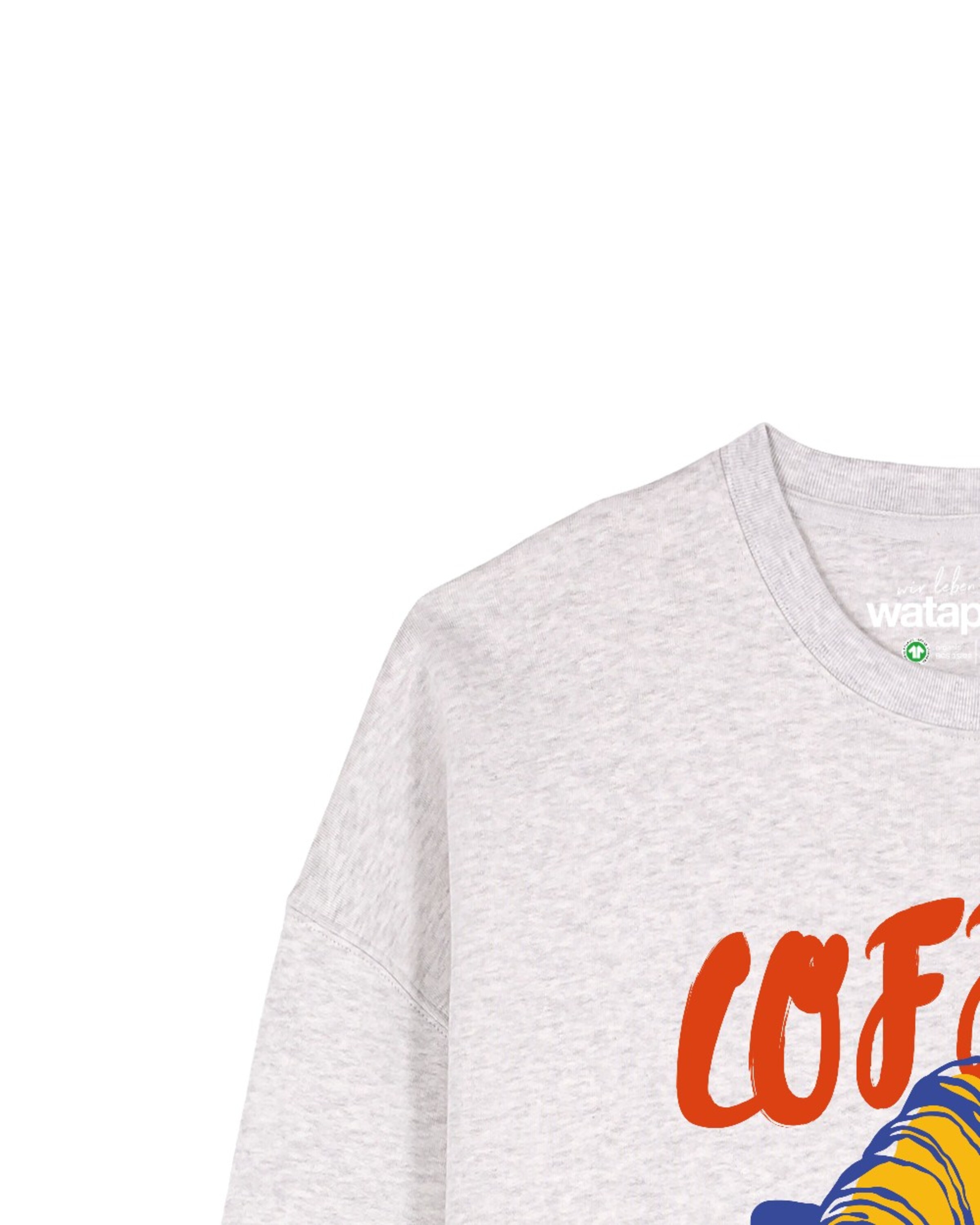 Sweat-shirt 'Coffee Club' Watapparel en gris