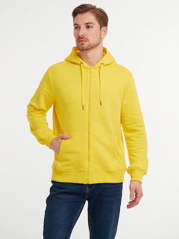 WEM Fashion Zip-Up Hoodie 'Spell' in Yellow: front