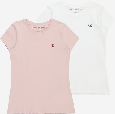 Calvin Klein Jeans T-Shirt in rosa / kirschrot / schwarz / weiß, Produktansicht