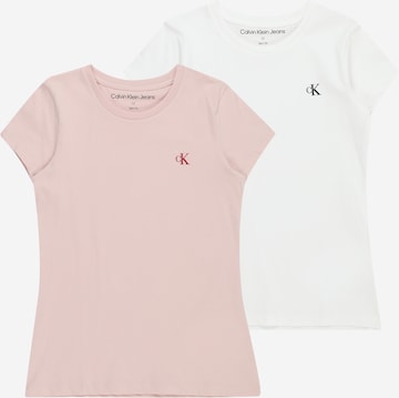 Calvin Klein Jeans - Camiseta en rosa: frente