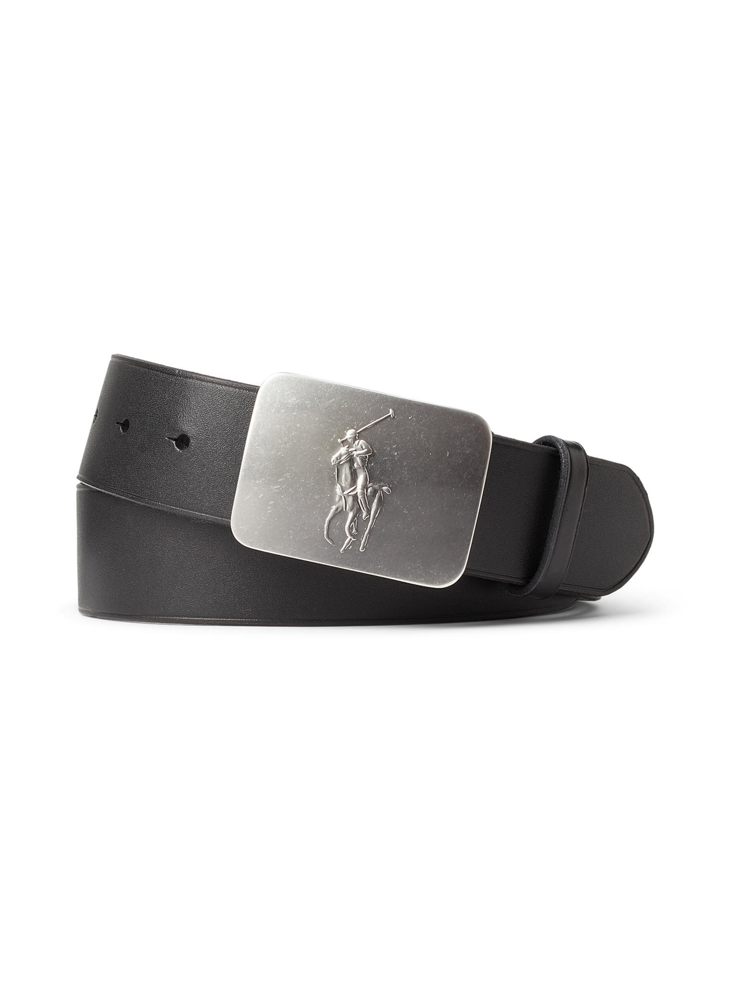 Polo Ralph Lauren Belt 'VACCHETTA' in Black: front