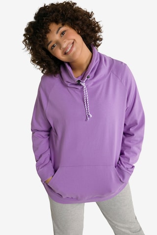 Sweat-shirt Ulla Popken en violet : devant