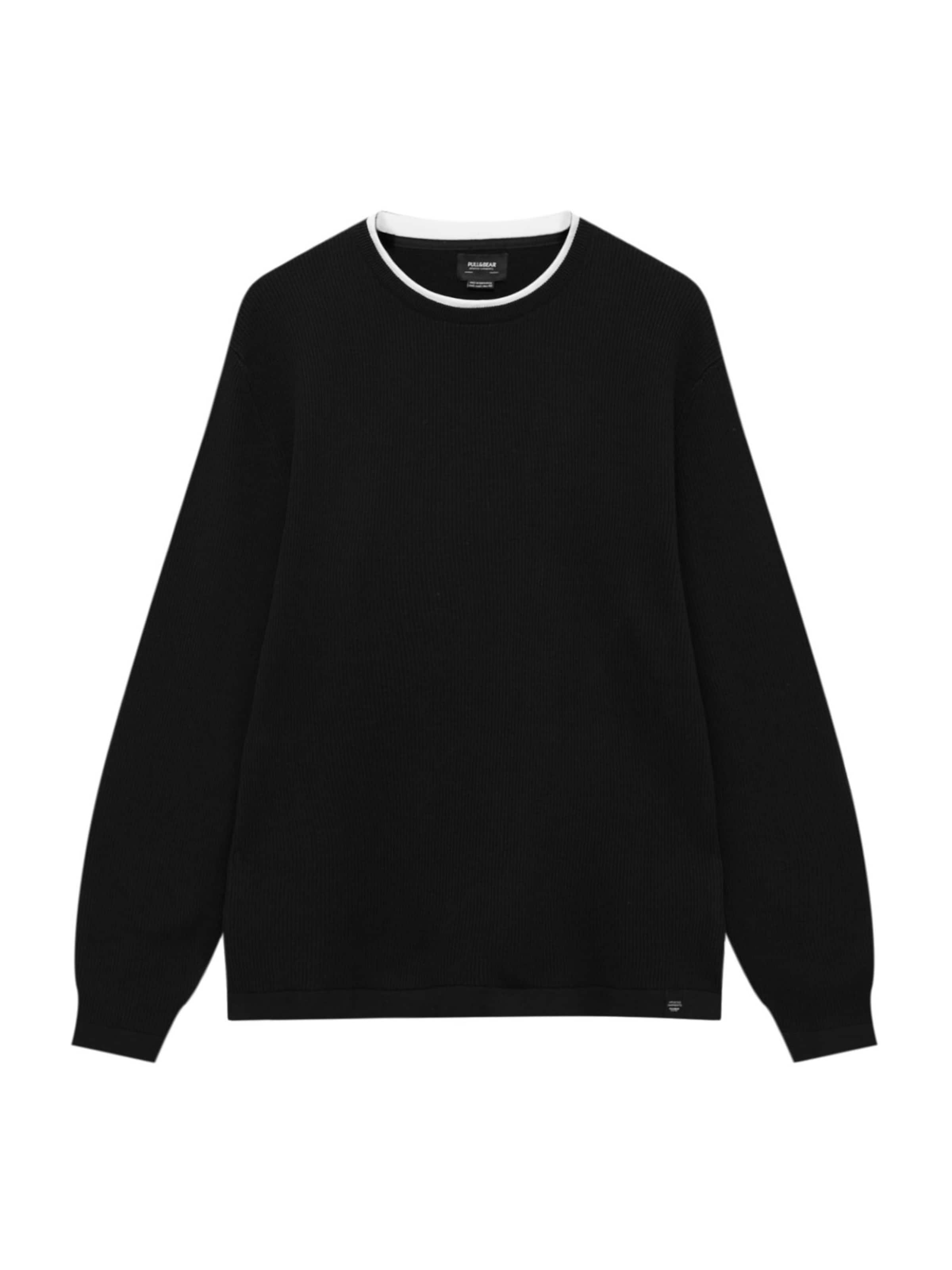 Pull&Bear Sweter w kolorze czarny: przód