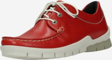 Wolky Lace-Up Shoes in Red: front