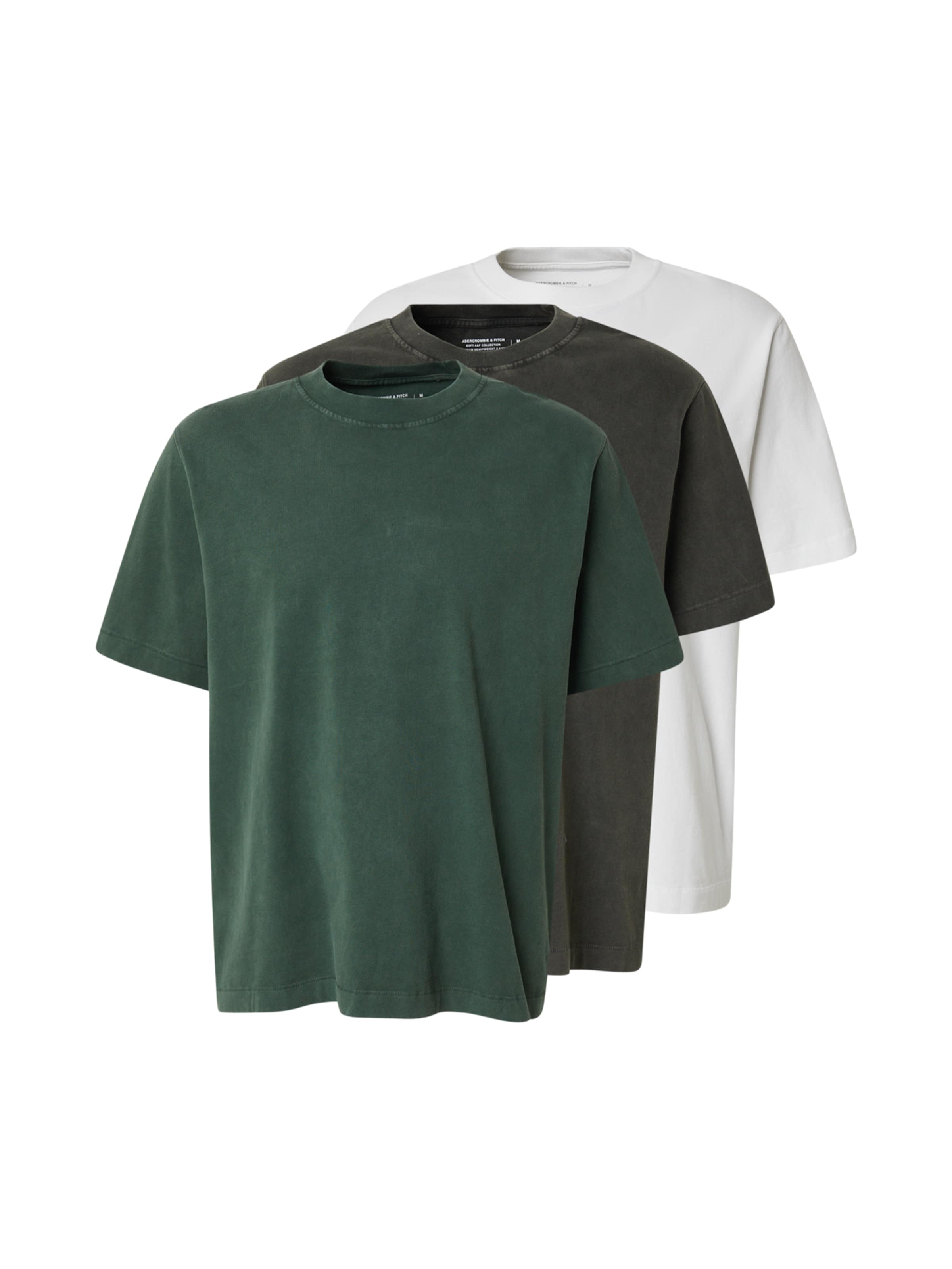 Abercrombie & Fitch Shirt in Dark brown / Dark green / White, Item view