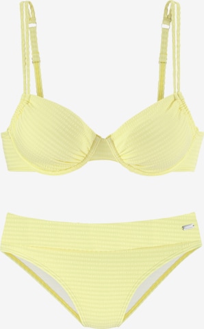 VENICE BEACH T-Shirt Bikini in Gelb: predná strana