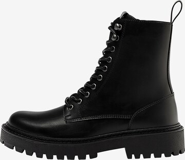 Pull&Bear Schnürboots in Schwarz