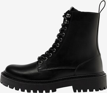 Pull&Bear Lace-Up Boots in Black