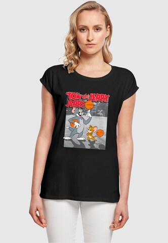ABSOLUTE CULT T-Shirt 'Tom And Jerry - Basketball Buddies' in Schwarz: Vorderseite
