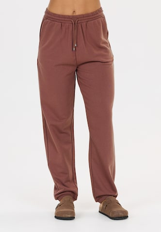 NOU Loose fit Workout Pants 'Vacay' in Brown: front