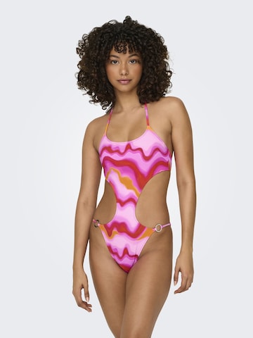 Maillot de bain ONLY en rose : devant