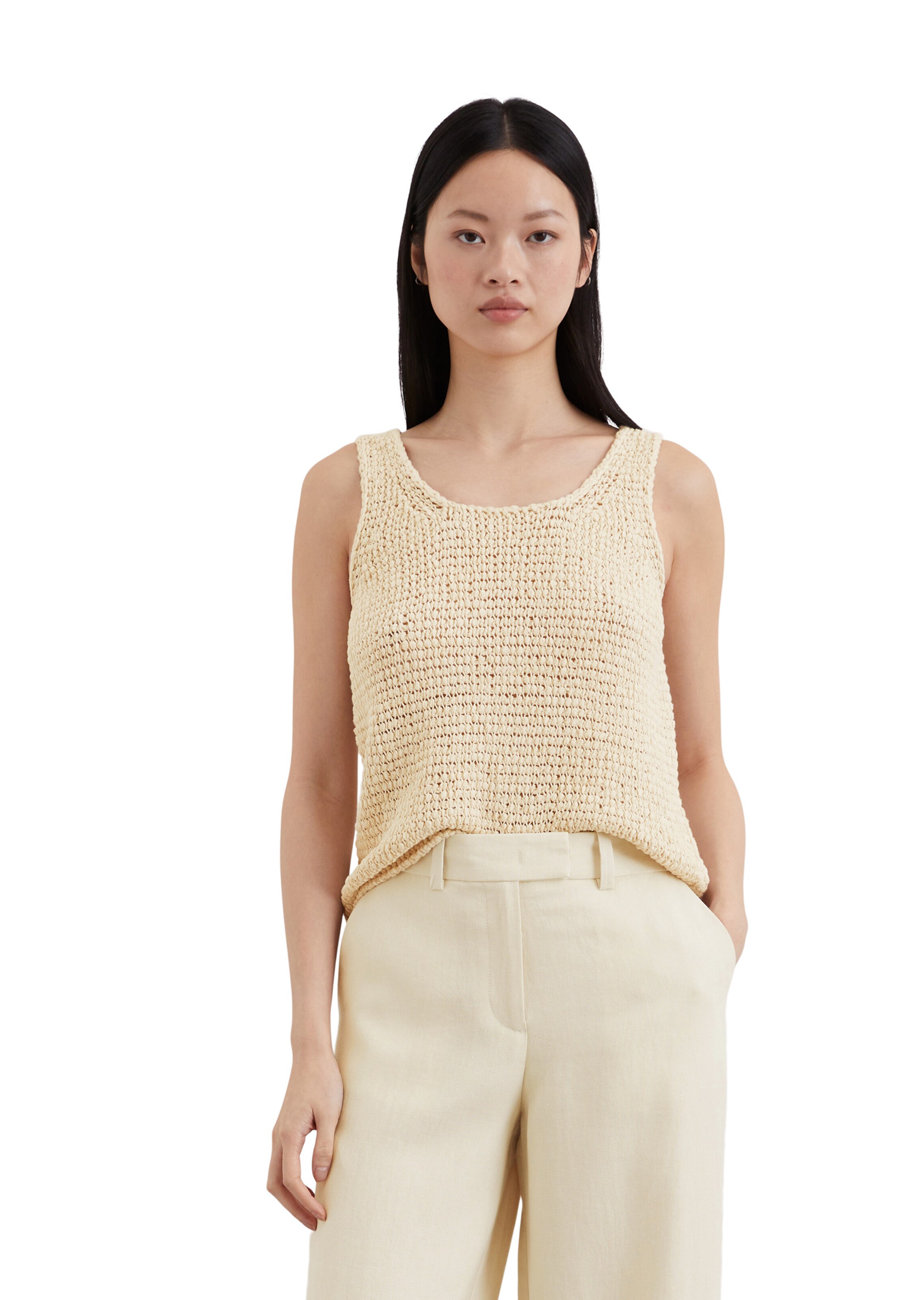 Marc O'Polo Stricktop in Beige: Vorderseite