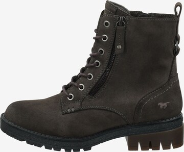 MUSTANG Lace-Up Ankle Boots in Grey